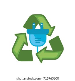 power cable with environment symbol to care