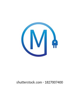 Power Cable Forming Letter M Logo Stock Vector (Royalty Free ...