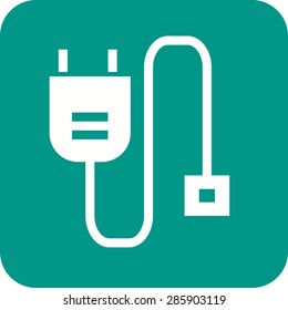 Power cable, HDMI, computer icon vector image. Can also be used for computer and hardware. Suitable for use on web apps, mobile apps and print media.