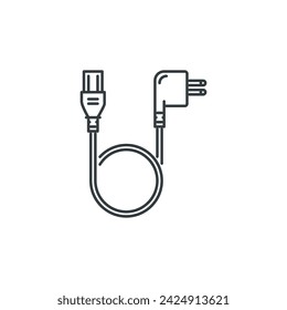 Power, cable, information, computer, technology icon, vector illustration