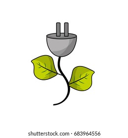power cable with leaves to environment care