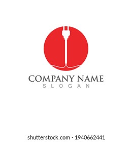 Power cable  Logo Template vector icon illustration 