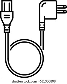 power cable outline icon