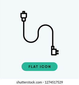 Power cable vector icon