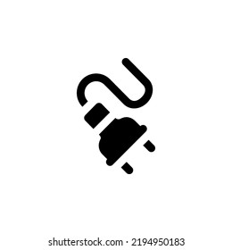 power cable vector icon. computer component icon solid style. perfect use for logo, presentation, website, and more. simple modern icon design solid style