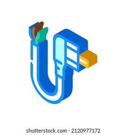 power cables isometric icon vector. power cables sign. isolated symbol illustration