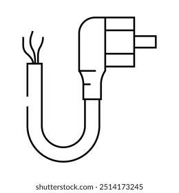 power cables line icon vector. power cables sign. isolated contour symbol black illustration