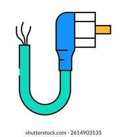 power cables line icon vector. power cables sign. isolated symbol illustration