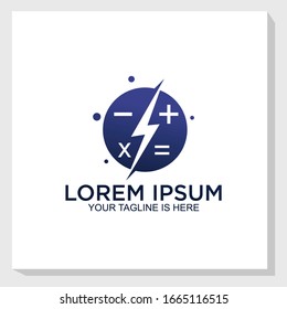 power calculator logo template design vector