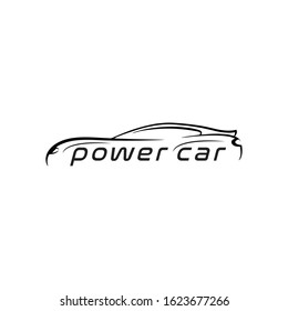 Power Car Logo Vector Vintages Design