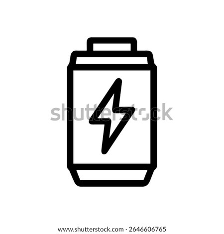 Power cell with thunder symbol. Icon Symbol Illustration
