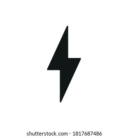 Icono de carga de energía. Relámpago. Ilustración vectorial simple en un fondo blanco.