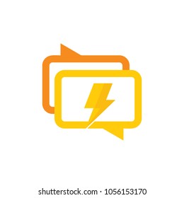 Power Chat Logo Icon Design