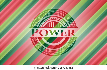 Power christmas badge background.