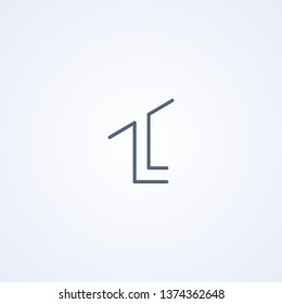 Power circuit, vector best gray line symbol on white background, EPS 10