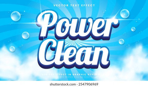 Power Clean editable text effect Template