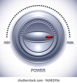 Power cnob calibration, vector icon.
