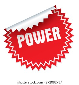 POWER color vector sticker