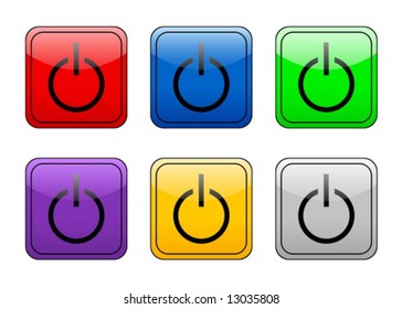 Power color web icon. Vector illustration