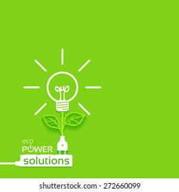 Power concept background design, green energy vector illustration layout for poster flyer cover brochure