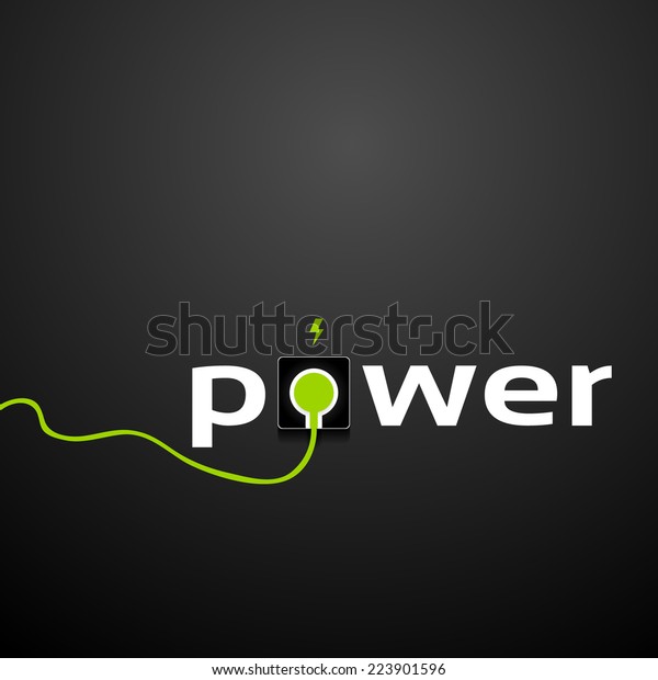 Power Concept Background Design Layout Poster Stock Vector (Royalty