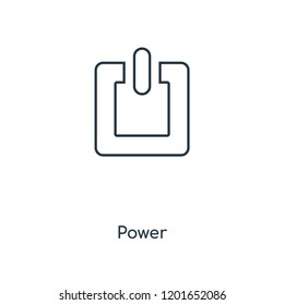 Power concept line icon. Linear Power concept outline symbol design. This simple element illustration can be used for web and mobile UI/UX.