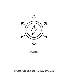 power concept line icon. Simple element illustration. power concept outline symbol design.