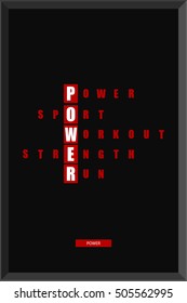 Power concept. T-shirt design. Creative poster design. Motivation.