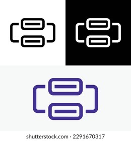 Logotipo de línea de cable de conexión eléctrica