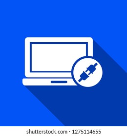 Power connection icon with shadow , sign design