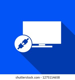 Power connection icon with shadow , sign design