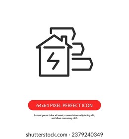 power consumption level outline icon pixel perfect good for web or mobile app