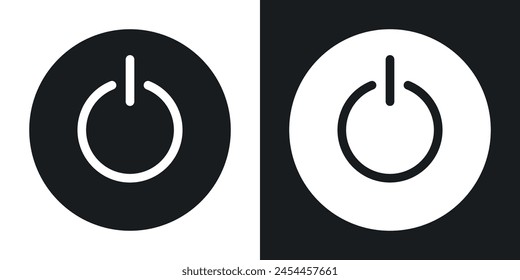 Power Control Icon Set. System Start and Shutdown Vector Symbols