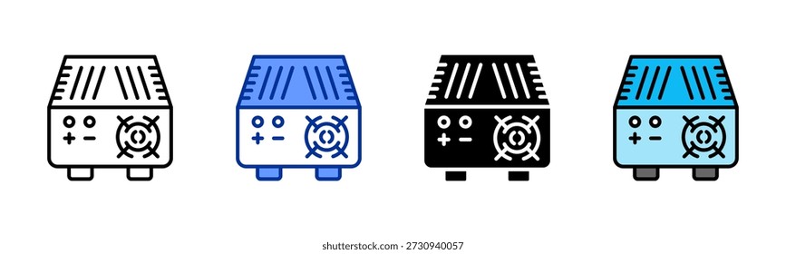 Power Converter icon set multiple style collection