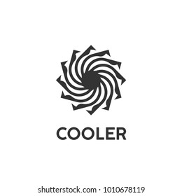 Power cooler logo. Air conditioner icon. Simple vector illustration.