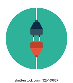 Power Cord Colored Vector Illustration