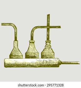 Power cord. Electrical equipment. Vector Image