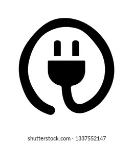 Power cord icon. 