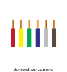 power cord icon vector illustration logo design