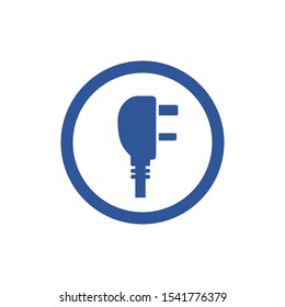 Power Cord round logo vector