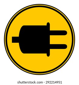 Power cord sign button on white background. Vector illustration.