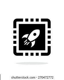 Power CPU simple icon on white background. Vector illustration.
