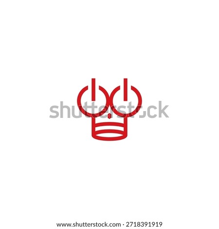 Power crown button logo idea.