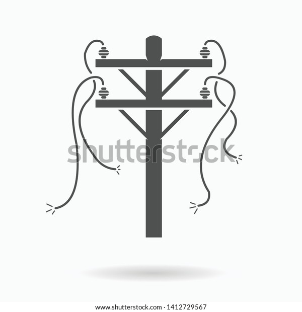 Power Cut Icon Illustration Vector Stock Vector (Royalty Free) 1412729567