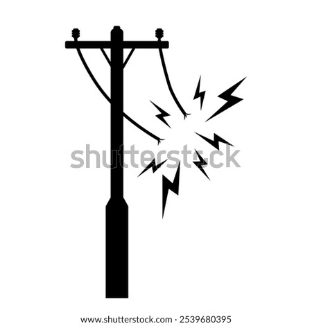 Power Cut Icon Vector Illustration 