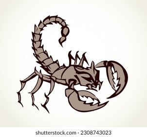 Power deadly hunter crab fear element set light paper text space backdrop. Hand ink pen art horror zoo pet leg character emblem. Close up view retro star artist doodl engrav contour print style design