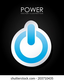 Power design over black background, vector illustration