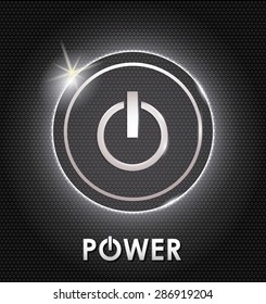 Power design over black background, vector illustration.
