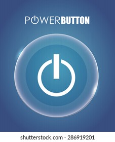 Power design over blue background, vector illustration.