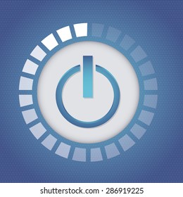 Power design over blue background, vector illustration.